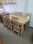 MIZA FRANCES 160X90+ 2 X 45+ 6 STOLOV HRAST MASIVA