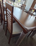 MIZA MASIVA 180X90 + 2 X 45 CM + 6 STOLOV DOMITALIA, JEDILNICA