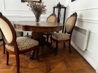 Original jedilna miza in stoli, komplet, odlično ohranjeno