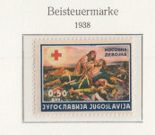 Jugoslavija 1938 - doplačilnica za Rdeči križ