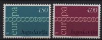Jugoslavija 1971 EUROPA CEPT nežigosani znamki