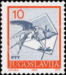 JUGOSLAVIJA 1990 LASTOVICA POŠTA ** Mi 2429 ** znamka (8)