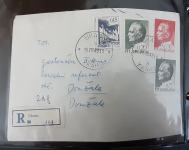Jugoslavija Priporočeno pismo Josip Broz Tito potovano  žig Ukanc 1968