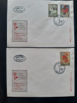 Jugoslavija, rdeči križ 1988 rože, flora, črni žig FDC