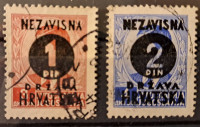 NDH, Hrvaška, Hrvatska, celotna žigosana serija, 1941 redne - pretisk