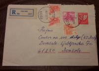 Priporočeno Pismo Celina  Jugoslavija Poštni rog žig Dob 1987
