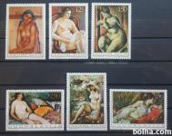 slikarstvo, akti - Jugoslavija 1969 -Mi 1352/1357 - čiste (Rafl01)