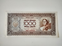 1000 Dinarjev 1946 xf brez nitke