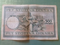 500 dinarjev 1935 Kraljevina Jugoslavija