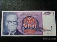 5000 DINARJEV 1991 - UNC