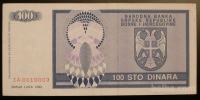 BANJA LUKA 100 dinara 1992 ZA nadomestna serija