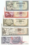 BANKOVCI set 50,100,500,1000,5000 UNC Jugoslavija