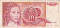 BANKOVEC  10 dinarjev  1990 Jugoslavija