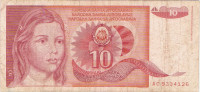 BANKOVEC  10 dinarjev  1990   Jugoslavija