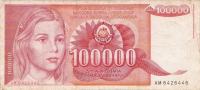 BANKOVEC  100 000 dinarjev 1989  Jugoslavija