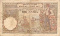 BANKOVEC  100 dinarjev  1929  Jugoslavija