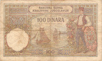 BANKOVEC  100 dinarjev  1929  Jugoslavija