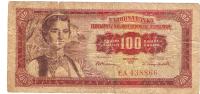 BANKOVEC  100 dinarjev  1955  Jugoslavija