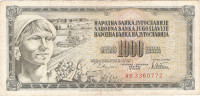BANKOVEC  1000 dinarjev 1978   Jugoslavija