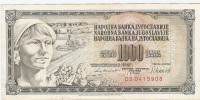 BANKOVEC  1000 dinarjev  1981 Jugoslavija