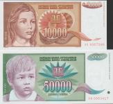 BANKOVEC 10000-"AD,AE" ,50000-"AA,AB" DIN  (JUGOSLAVIJA)1992.UNC