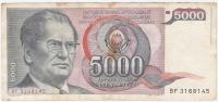 BANKOVEC 5 000 dinarjev 1985 Jugoslavija