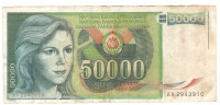 BANKOVEC  50 000 dinarjev 1988  Jugoslavija