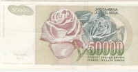 BANKOVEC 50 000 dinarjev 1992 Jugoslavija