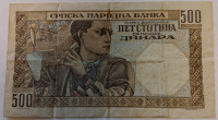 Bankovec 500 din leto 1941 - Srbija