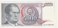 BANKOVEC  5000 dinarjev 1985  Jugoslavija