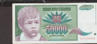 BANKOVEC 50000 DIN-P117a serija "AA,AD,AH,AE" (JUGOSLAVIJA) 1993.VF/XF