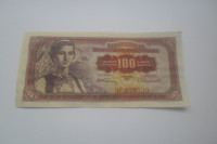 BANKOVEC FR JUGOSLAVIJA 100 DINARA 1955