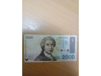 Bankovec Hrvaška 2000 hrvatskih dinara 1992