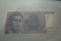 BANKOVEC JUGOSLAVIJA 500 DINARA 1992 UNC
