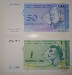 BOSNA, 50 KONVERTIBILNIH FENINGOV in 1 MARKA UNC