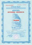 DELNICA 20000 DIN 1990-2001 -INVEST-IMPORT BG (JUGOSLAVIJA) 1990.UNC