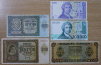 Hrvatska - Lot - 5 bankovcev