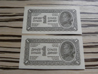 Jugoslavija 1 dinar 1944 aUNC/UNC