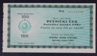 Jugoslavija 100 dinarjev ND - Putnički Ček - UNC