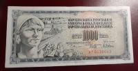 JUGOSLAVIJA 1000 dinara 1978 ozke črke serija AT