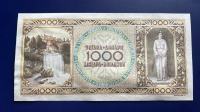 JUGOSLAVIJA 1000 dinarjev 1946 UNC , enostranski tisk reversa z nitko
