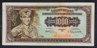 Jugoslavija 1000 dinarjev 1955 - AC - brez št. 2 - VF