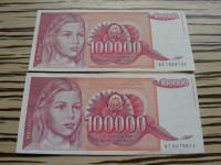 Jugoslavija 100000 dinarjev 1989 - XF