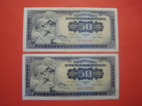 JUGOSLAVIJA 1965 - 2 X 50 DINARA - PRODAM