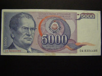 JUGOSLAVIJA 1985 - 5000 DINARA - PRODAM