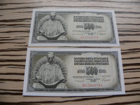 Jugoslavija 500 dinarjev 1978, 1981 ali 1986