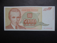 JUGOSLAVIJA 5000 dinara 1993 serija AC