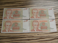 Jugoslavija 5000 dinarjev 1993