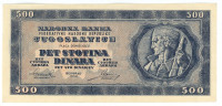 Jugoslavija  INFORMBIRO 500 dinarjev 1950 UNC