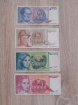 Jugoslavija-lot 4 bankovcev